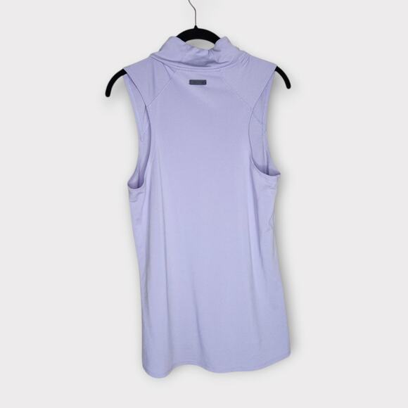 Oiselle Womens Mock Neck Long Tank Lavender sz 8 Athleisure Performance - Picture 6 of 6